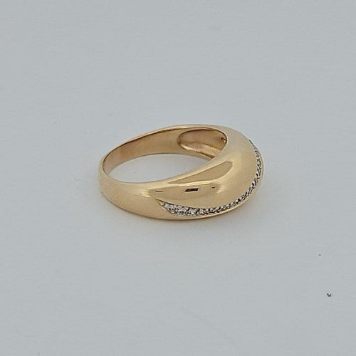 Bague 59 Bague jonc en or jaune 18 carats avec diamants 58 Facettes 2504645