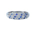 Bague 57 Bague jonc - Or blanc 18 carats, diamants et saphirs de Ceylan 58 Facettes AB720