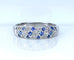 Bague 57 Bague jonc - Or blanc 18 carats, diamants et saphirs de Ceylan 58 Facettes AB720
