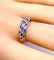 Bague 57 Bague jonc - Or blanc 18 carats, diamants et saphirs de Ceylan 58 Facettes AB720