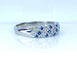 Bague 57 Bague jonc - Or blanc 18 carats, diamants et saphirs de Ceylan 58 Facettes AB720