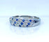 Bague 57 Bague jonc - Or blanc 18 carats, diamants et saphirs de Ceylan 58 Facettes AB720