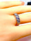 Bague 57 Bague jonc - Or blanc 18 carats, diamants et saphirs de Ceylan 58 Facettes AB720