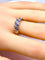 Bague 57 Bague jonc - Or blanc 18 carats, diamants et saphirs de Ceylan 58 Facettes AB720