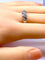 Bague 57 Bague jonc - Or blanc 18 carats, diamants et saphirs de Ceylan 58 Facettes AB720