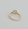 Bague 55.5 Bague aigue-marine en or jaune 18 carats 58 Facettes 3042179