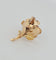 Broche Broche rose en or jaune 18 carats avec 7 diamants 58 Facettes 2153692