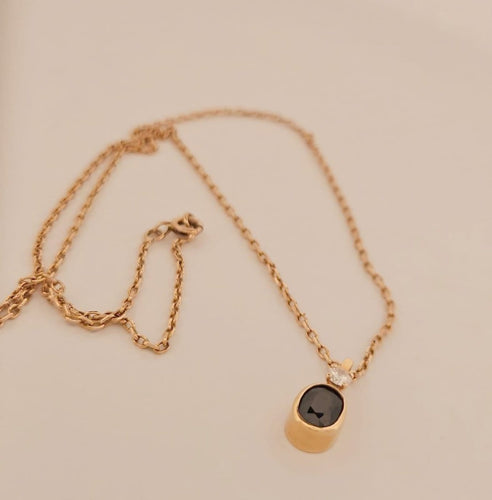 Collier Chaîne et pendentif - Saphir ovale en or jaune 18 carats 58 Facettes 2909758 - 2153871