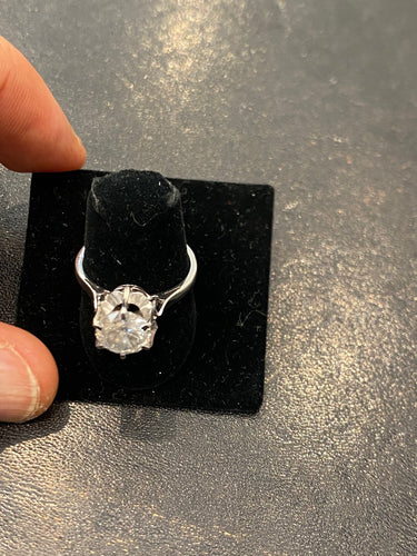 Bague solitaire - Diamant 2,06 carats en or et platine