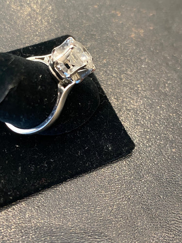Bague solitaire - Diamant 2,06 carats en or et platine