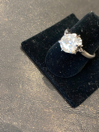 Bague solitaire - Diamant 2,06 carats en or et platine