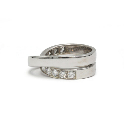 Bague 53 Cartier Nouvelle Vague - Bague en or blanc 750 et diamants 58 Facettes 1417