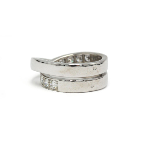 Bague 53 Cartier Nouvelle Vague - Bague en or blanc 750 et diamants 58 Facettes 1417
