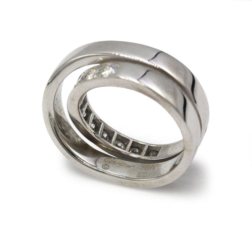Bague 53 Cartier Nouvelle Vague - Bague en or blanc 750 et diamants 58 Facettes 1417