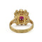Bague 61 Bague en or jaune 750 avec diamants et rubis 58 Facettes 1361