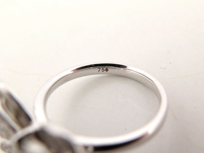 Bague 53 Noeud - Bague en or blanc 18k diamants 58 Facettes 274553
