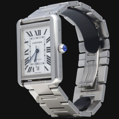Montre Cartier Tank Solo XL - Montre homme en acier 58 Facettes MT46661