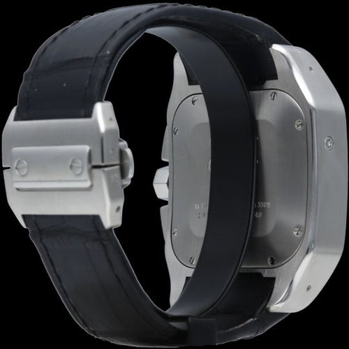 Montre Cartier Santos 100 XL - Montre chronographe automatique en acier 58 Facettes MT46655