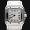 Montre Cartier Santos Galbée PM - Montre femme en acier quartz 58 Facettes MT46675