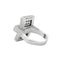 Bague 63 Bague rectangulaire en or blanc et diamants 58 Facettes BO/230027 RIV