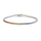 Bracelet Bracelet tennis en or gris 18 carats et saphirs arc-en-ciel 5,28 ct 58 Facettes BRA109