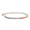 Bracelet Bracelet tennis en or gris 18 carats et saphirs arc-en-ciel 5,28 ct 58 Facettes BRA109
