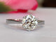 Bague 54 Bague de fiançailles solitaire - Or blanc 14 ct et diamant 1,24 ct 58 Facettes ring