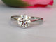 Bague 54 Bague de fiançailles solitaire - Or blanc 14 ct et diamant 1,24 ct 58 Facettes ring