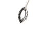 Pendentif Pendentif contemporain en or blanc 18 carats serti de diamants taille brillant 58 Facettes B865