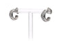 Boucles d'oreilles Boucles d'oreilles contemporaines en or blanc 18 carats et diamants taille brillant 58 Facettes 23785