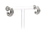 Boucles d'oreilles Boucles d'oreilles contemporaines en or blanc 18 carats et diamants taille brillant 58 Facettes 23785