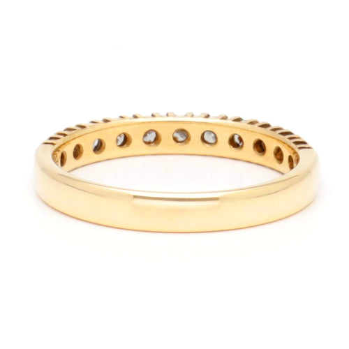 Bague 55 Bague alliance demi-éternité en or jaune 18k et diamants 58 Facettes F4F9F5C58E9D47AFB4EFE0FBC699E232