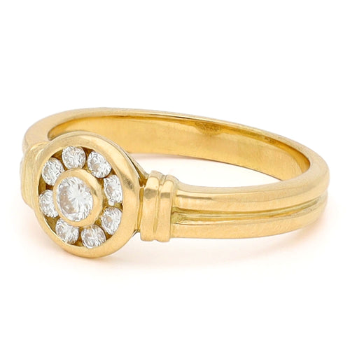 Bague 56 Bague cluster vintage en or 18 carats et diamants 58 Facettes 742BAD587A66438388FF318D3B55D070