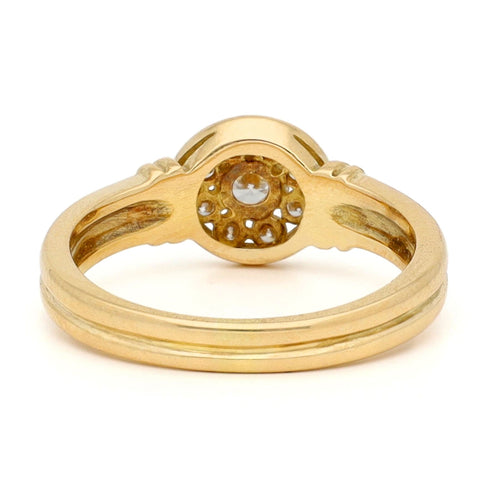 Bague 56 Bague cluster vintage en or 18 carats et diamants 58 Facettes 742BAD587A66438388FF318D3B55D070