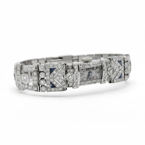 Montre Art déco - Montre femme en platine et diamants 58 Facettes 1.0001422/1
