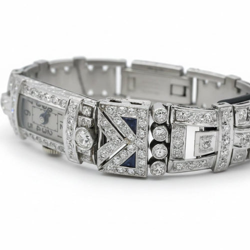 Montre Art déco - Montre femme en platine et diamants 58 Facettes 1.0001422/1