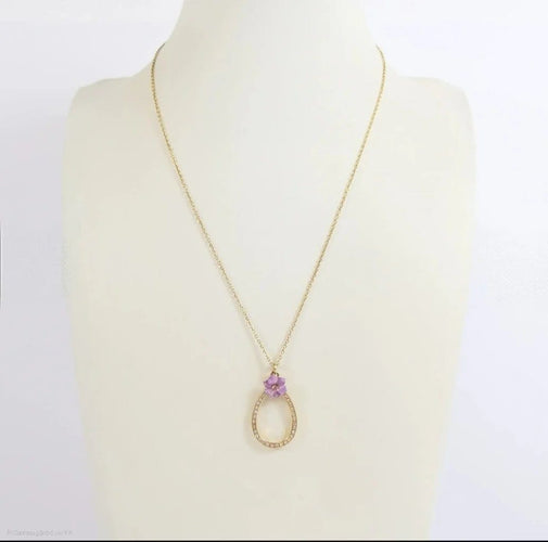 Collier Collier - Pendentif goutte en or jaune 18 carats et diamants 58 Facettes