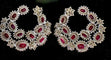 Boucles d'oreilles H. Joaillerie - Boucles d’oreilles en or blanc 18 carats, rubis et diamants 58 Facettes BO 006