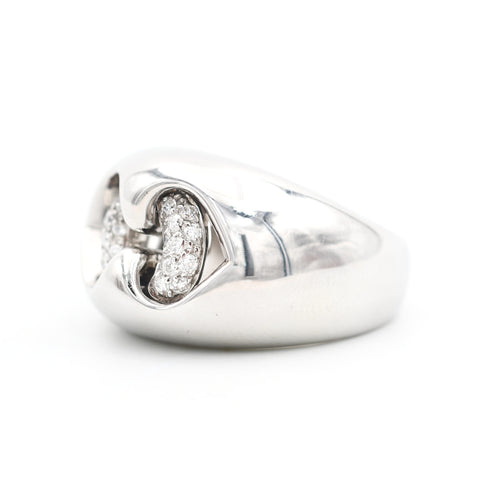 Bague 54 Bague Bulgari Abbraccio en or blanc et diamants 58 Facettes 22905