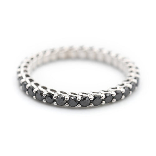 Bague Bague Veretta sertie de diamants noirs de 0,64 ct 58 Facettes 22938