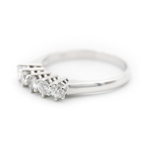 Bague Bague rivière en or blanc sertie de diamants de 0,50 ct 58 Facettes 22942