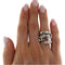Bague Bague vintage fantaisie en or blanc 18 kt avec diamants 0,56 ct 58 Facettes G3938