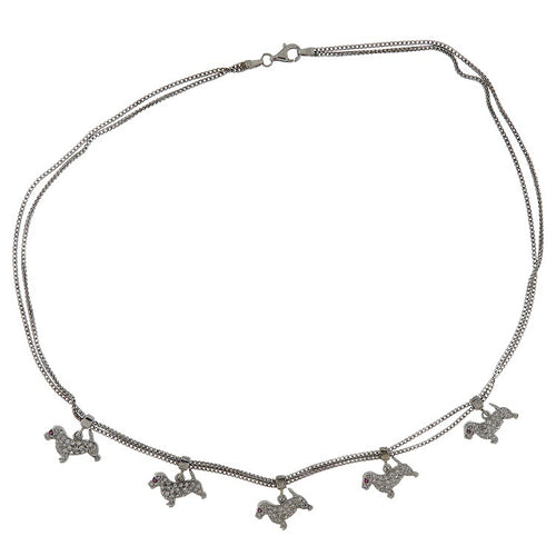 Collier Collier ras-du-cou - Bassots en or blanc et diamants 1,24 ct 58 Facettes G3937