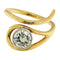 Bague 55 Bague solitaire fantaisie en or jaune et blanc avec diamant 1,35 ct 58 Facettes G3934