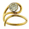 Bague 55 Bague solitaire fantaisie en or jaune et blanc avec diamant 1,35 ct 58 Facettes G3934