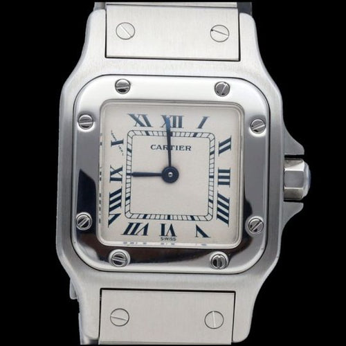 Montre Cartier Santos Galbée - Montre femme en acier, quartz 58 Facettes MT46679