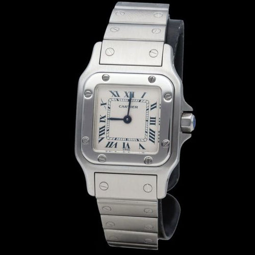 Montre Cartier Santos Galbée - Montre femme en acier, quartz 58 Facettes MT46679