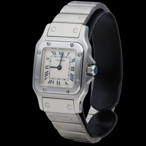 Montre Cartier Santos Galbée - Montre femme en acier, quartz 58 Facettes MT46679