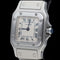 Montre Cartier Santos Galbée - Montre femme en acier, quartz 58 Facettes MT46679