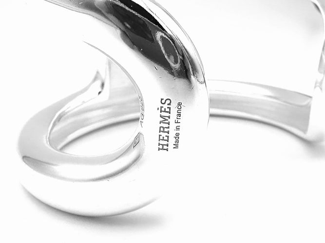 Bracelet Hermès Osmose - Bracelet manchette TGM en argent 925 58 Facettes HERMES BRA